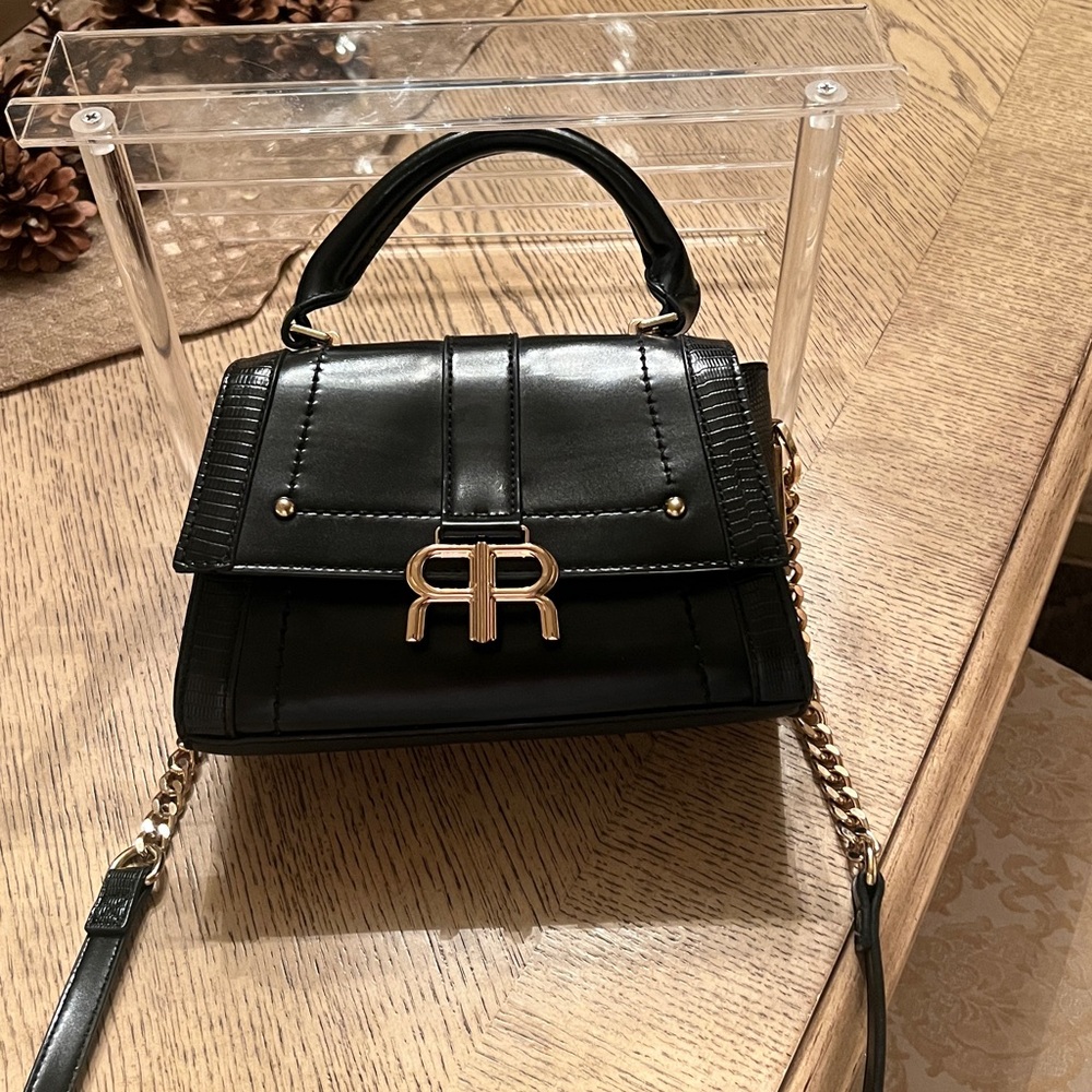 RIVER ISLAND Black Designer Handbag